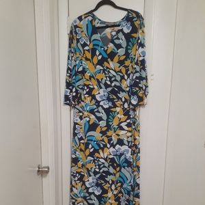 Floral maxi faux wrap Jessica London dress, Size 30